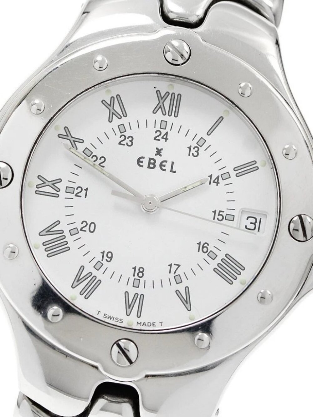 EBEL Sports wave E9187632 Date white Dial Quartz Men's Watch